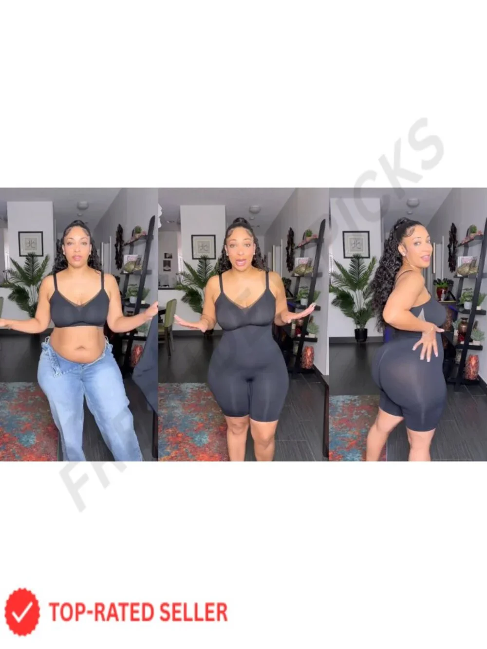 High-Waisted Tummy Control Shapewear Shorts Butt Lifter Seamless Smoothing